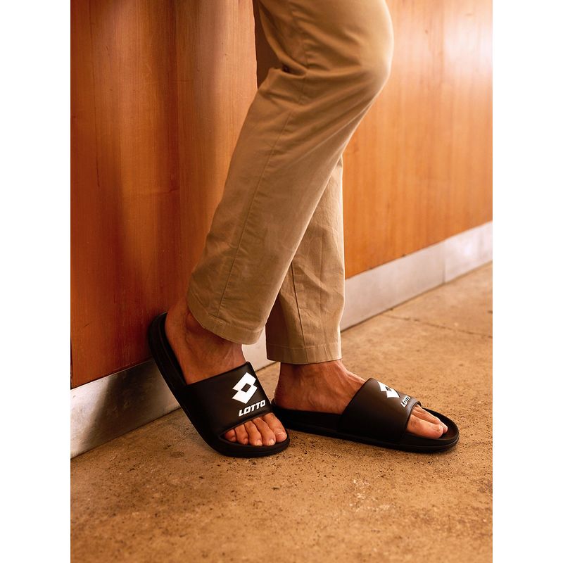 LOTTO Enduro Black Sliders for Men (UK 6)