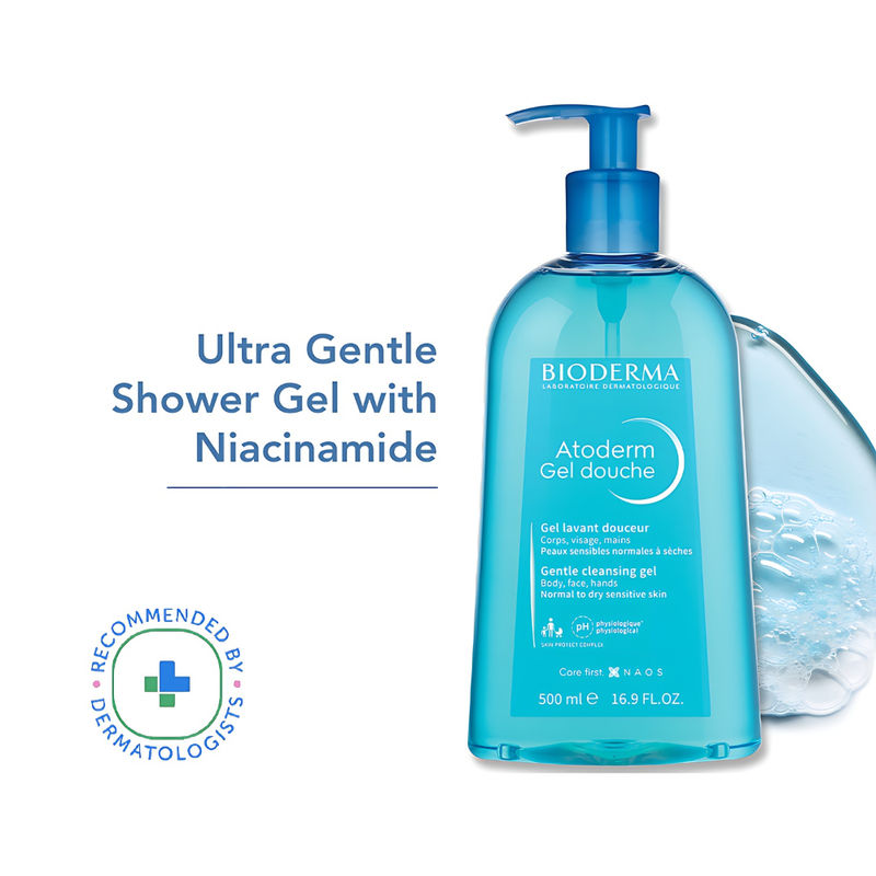 Atoderm Gel Douche Ultra Gentle Cleansing Gel With Niacinamide For 24H Hydration