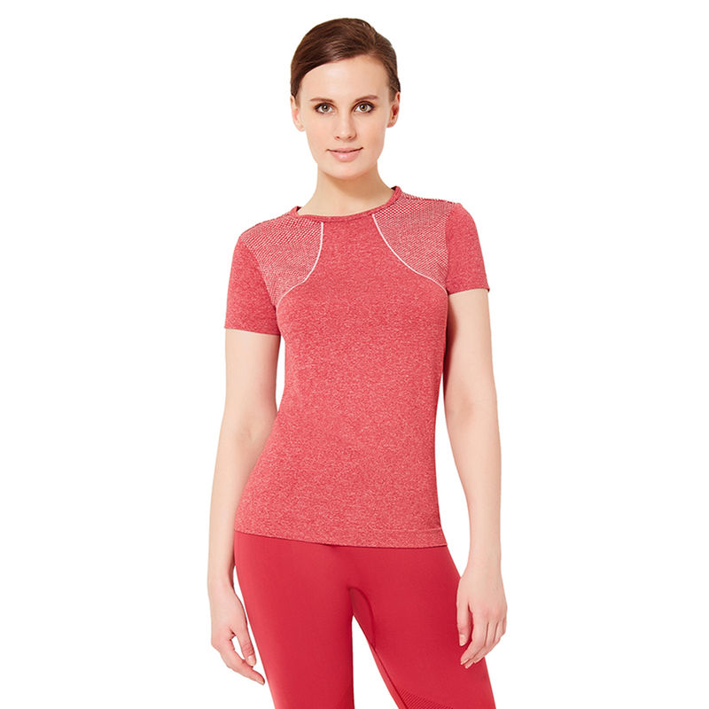 Amante Red Seamless Fitness T-Shirt (S)