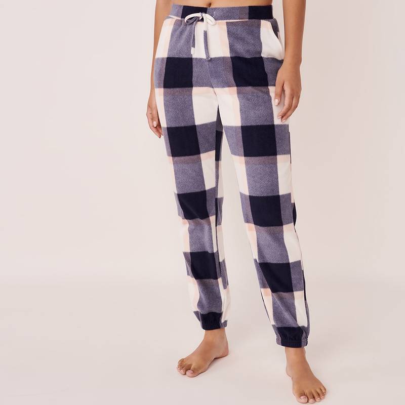 La Vie En Rose Micropolar Plaid Pants (S)