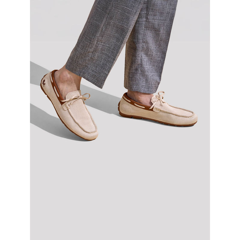 Neeman's Relive Knit Beige Boat Shoes (UK 6)