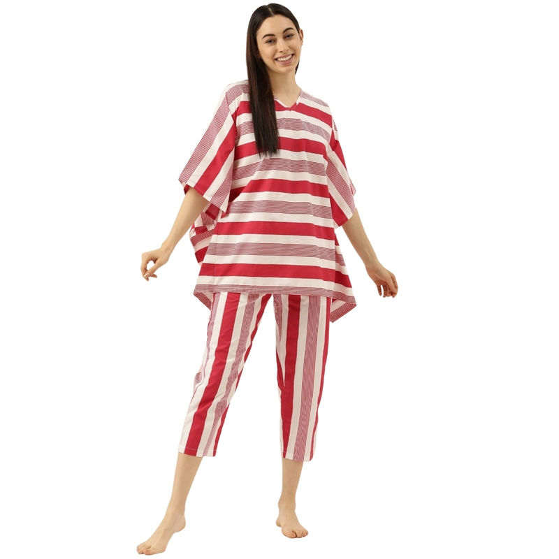 Clt.s Women Kaftan & Pyjamas - Red (S)