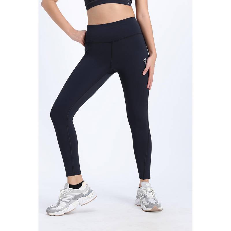 Zivame Zelocity Quick Dry Gym Black Leggings (S)