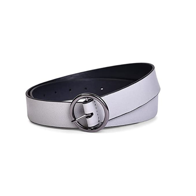 BELWABA Vegan Leather Grey Womens Belt (26)