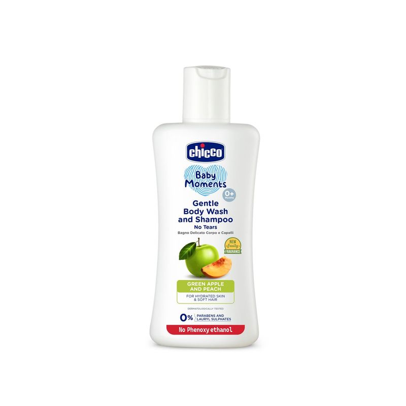 Chicco Gentle Bodywash & Shampoo with Green Apple & Peach