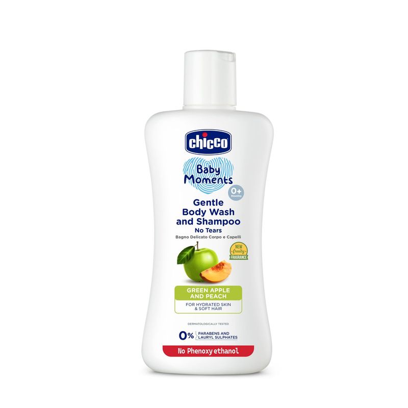 Chicco Gentle Bodywash & Shampoo with Green Apple & Peach