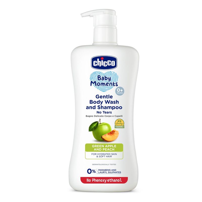 Chicco Gentle Bodywash & Shampoo with Green Apple & Peach