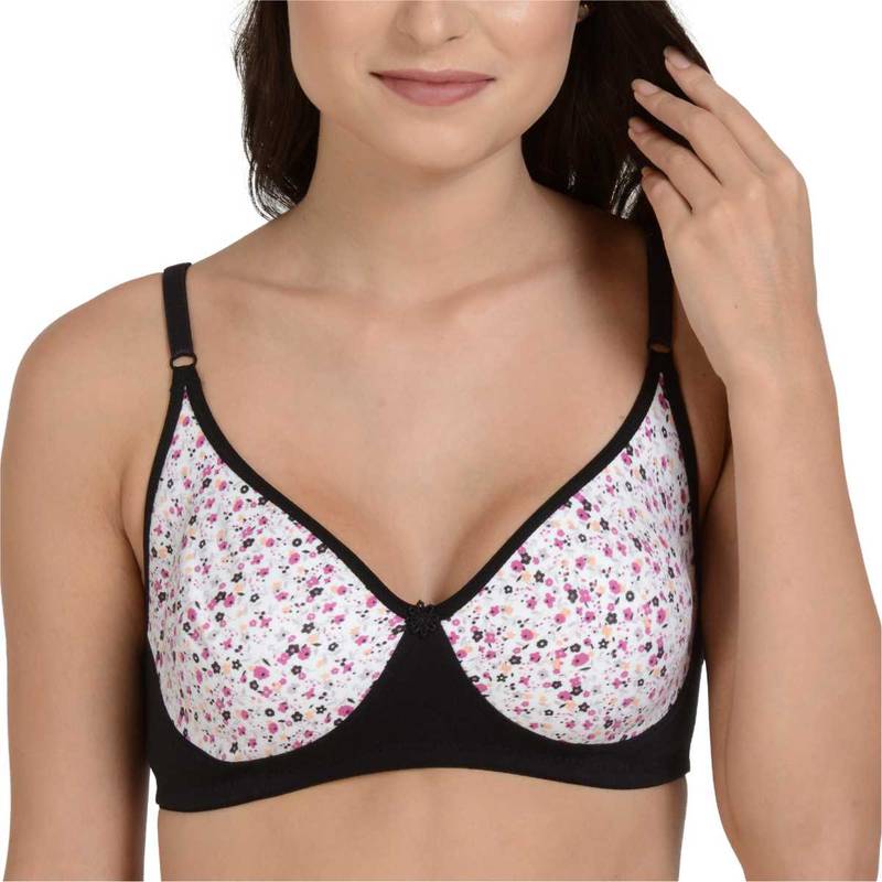 Mod & Shy Printed Non-Wired Non Padded T-shirt Bra - Purple (36D)