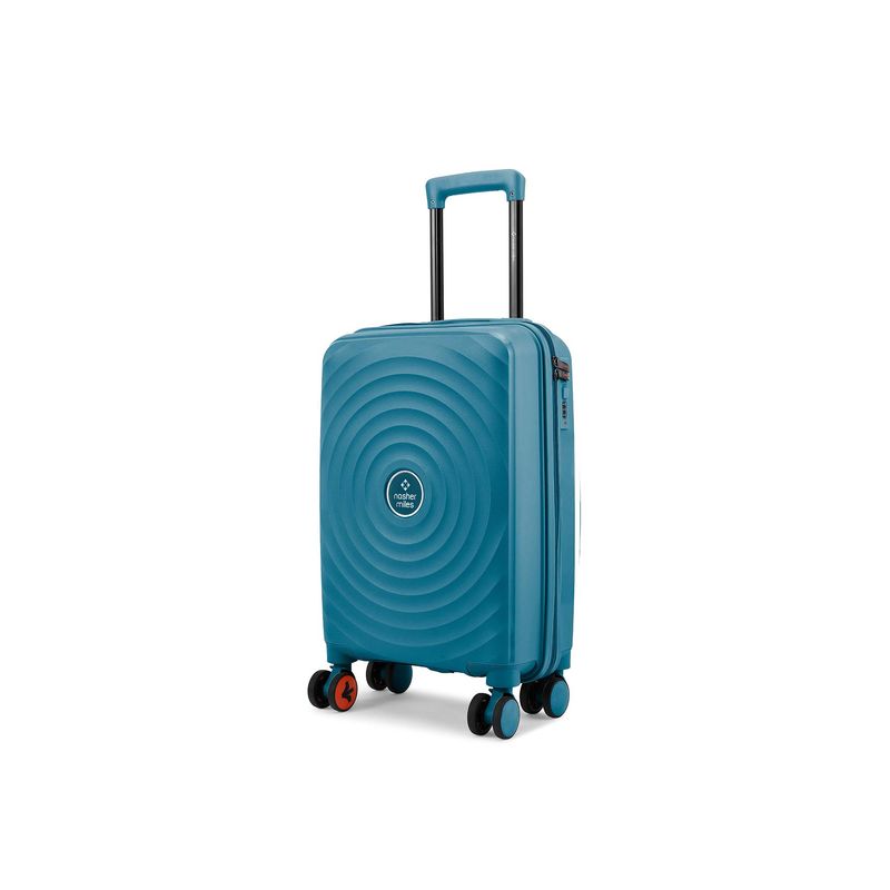 Nasher Miles Goa Hard-Sided Polypropylene Check-In Luggage Teal Trolley Bag (L)