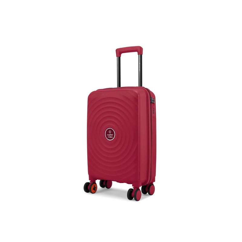 Nasher Miles Goa Hard-Sided Polypropylene Check-In Luggage Maroon Trolley Bag (M)