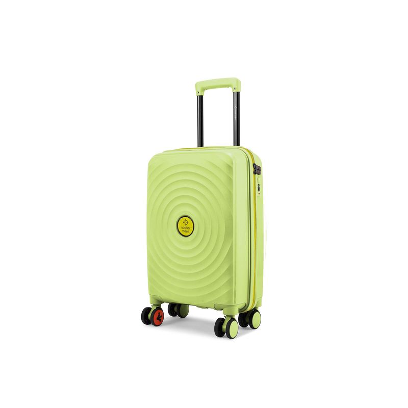 Nasher Miles Goa Hard-Sided Polypropylene Check-In Olive Green Yellow Trolley Bag (L)