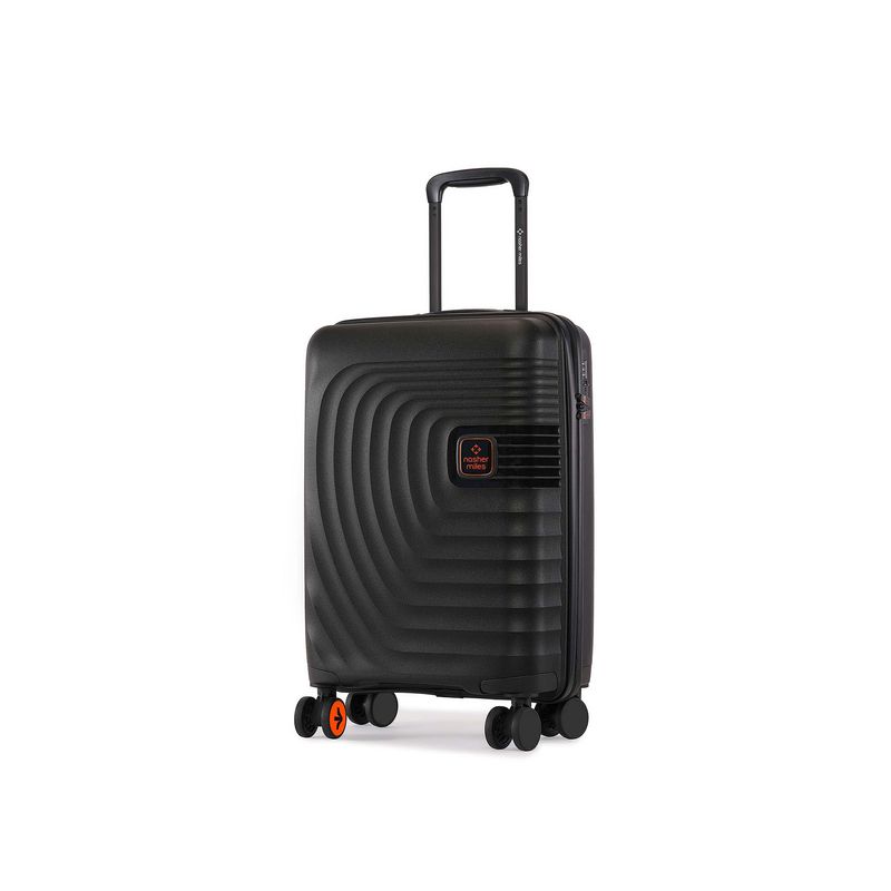 Nasher Miles Boston Black Hard-Sided Polypropylene Trolley Bag (L)