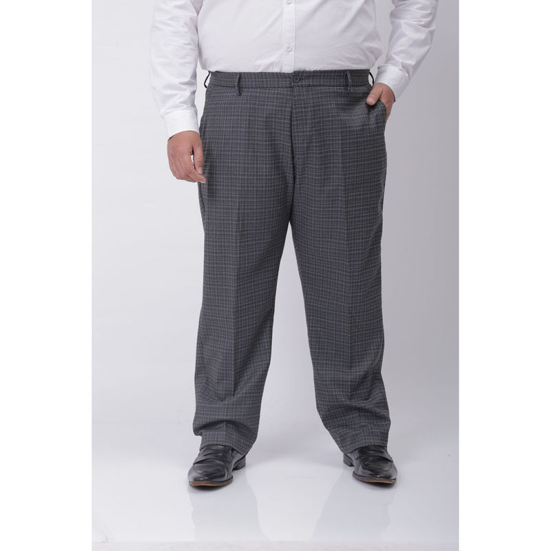 Hardsoda Grey Self Design Trouser (38)