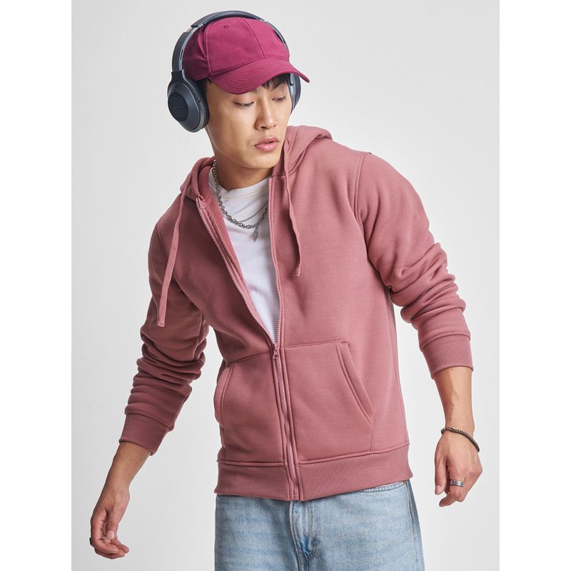 HIGHLANDER Mens Rose Pink Hooded Jacket (L)