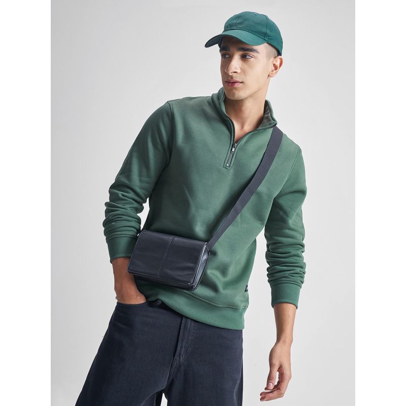 HIGHLANDER Mens High Neck Half Zip Pullover Sweatshirt (XL)