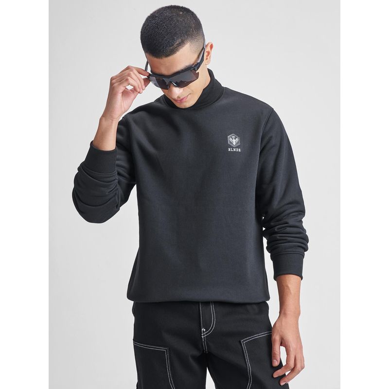 HIGHLANDER Mens Black Turtle Neck Sweatshirt (S)