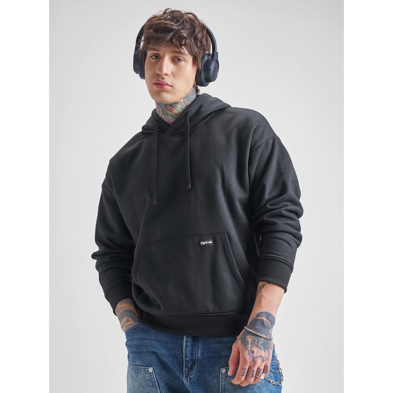 HIGHLANDER Mens Black Oversized Hoodie (L)