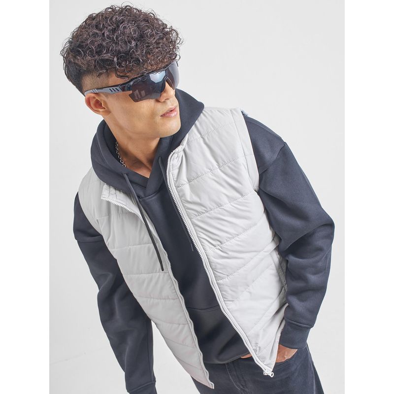 HIGHLANDER Men White Solid Puffer Jacket (XL)