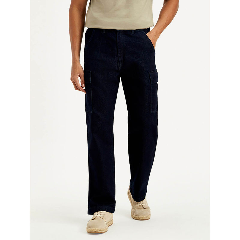 Levi's Men'S Navy Blue Tapered Fit Denim Cargo Trousers (28)