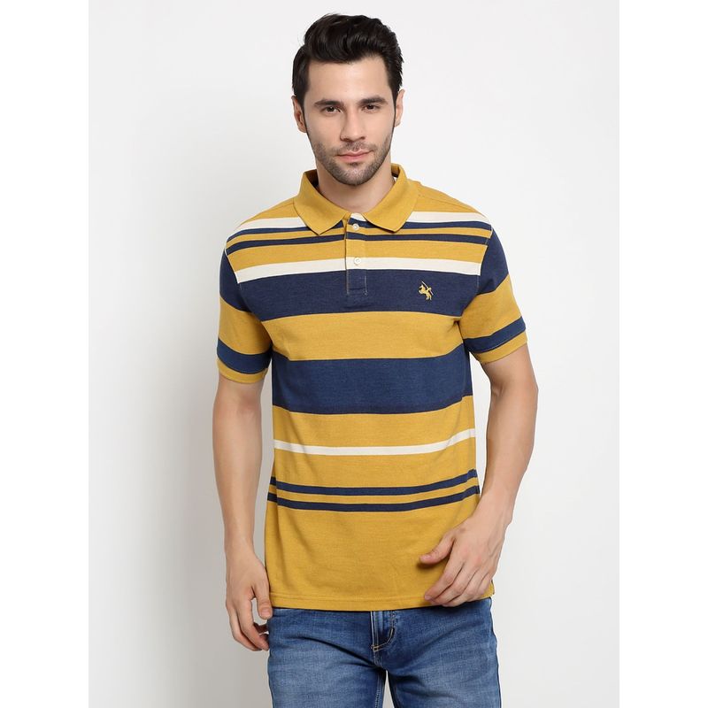 Cantabil Mustard Mens Polo T-Shirt (L)
