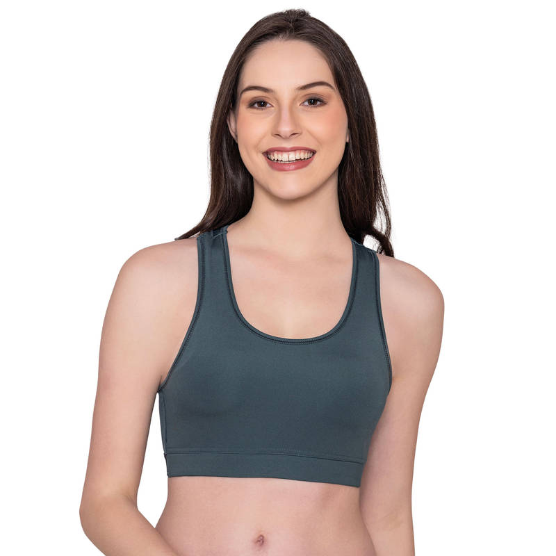 Bonjour Women's Wire Free Padded Cotton Full Coverage Sports Bra (S)