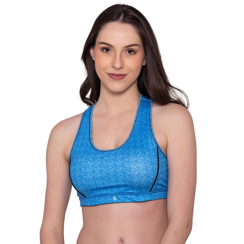 Bonjour Women's Wire Free Padded Cotton Full Coverage Sports Bra (S)