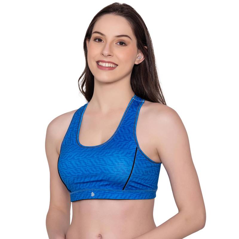 Bonjour Women's Wire Free Padded Cotton Full Coverage Sports Bra (S)