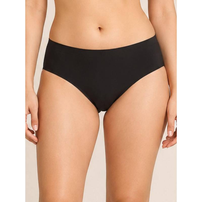 G Heist Black Women Solid Seamless Invisible Hipster Brief (M)