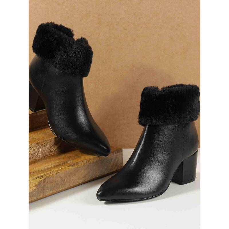 Metro Women Black Casual Boots (EURO 36)