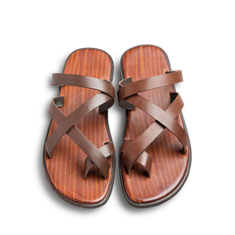 DMODOT Pelle Marrone Brown Sandals (EURO 40)