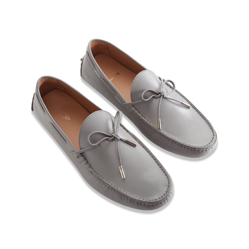 Baron&Bay Marino Leather Grey Loafers (UK 6)
