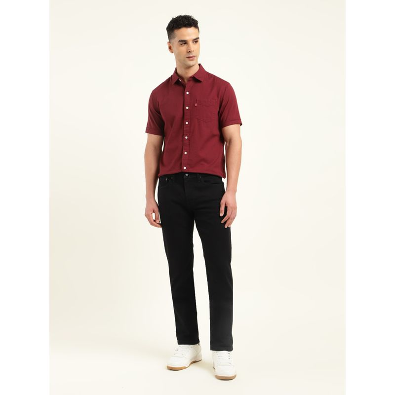 Levi's Men'S Black Solid/Plain Jeans (28)