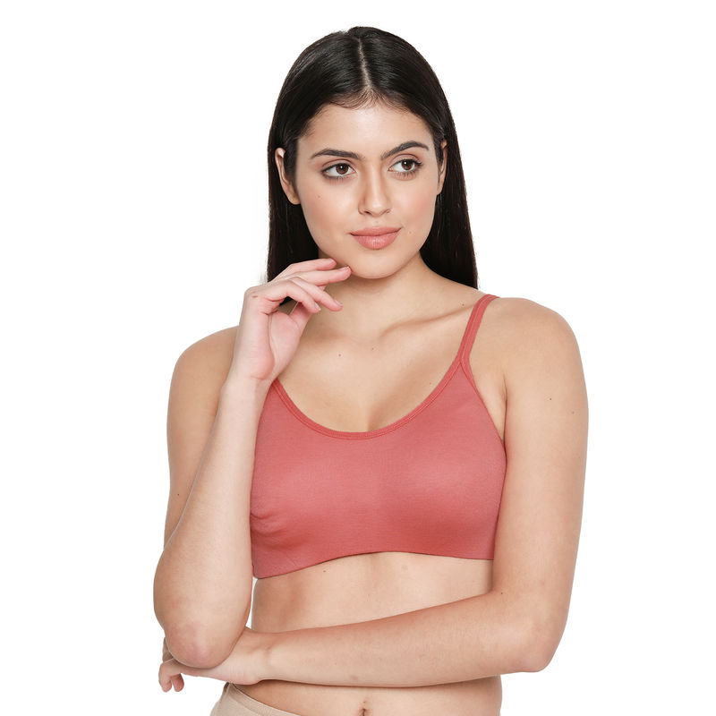 Shyaway Susie Everyday Wirefree Full Coverage Non-Padded Moulded Bra-Pink (32D)