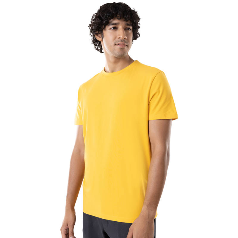 Gloot Anti Stain & Anti Odor Cotton Round Neck Tee - GLA002 Golden Yellow (M)