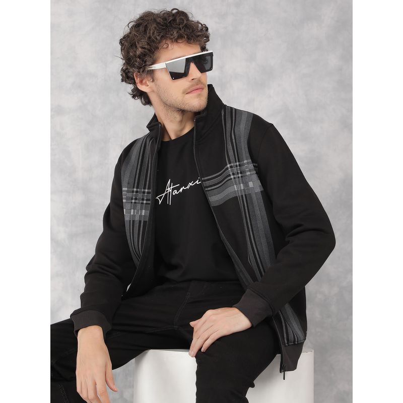 CRIMSOUNE CLUB Men Black Printed Sweatshirt (XL)