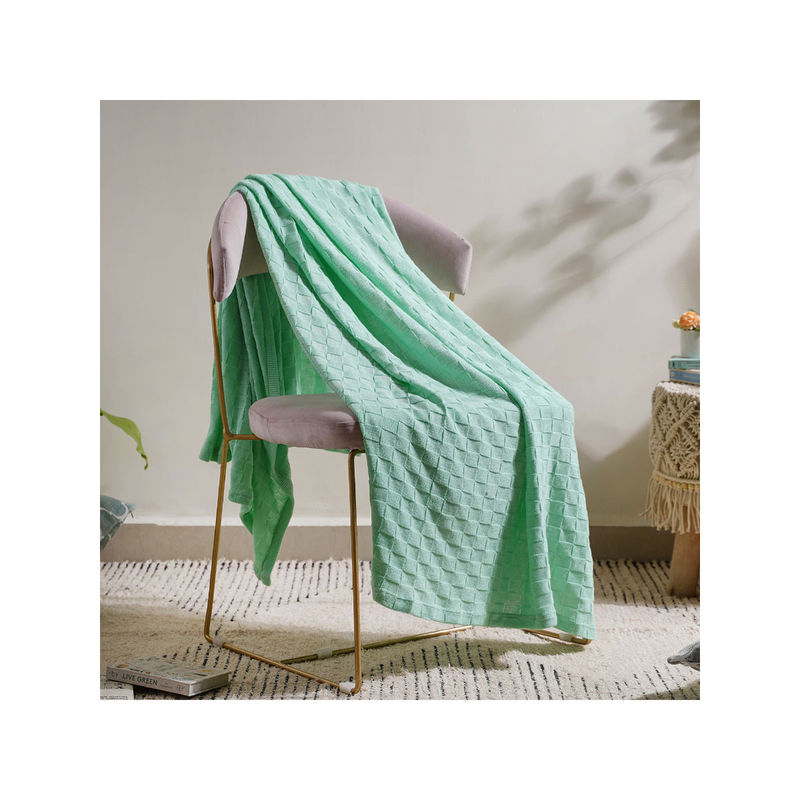 Nestasia Mint Ribbed Knitted Throw Buy Nestasia Mint Ribbed Knitted