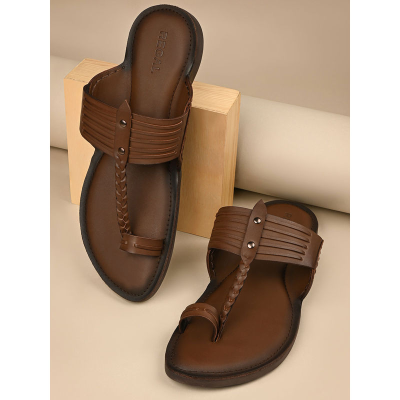 REGAL Men Brown Ethnic Kolhapuri Sandals (UK 6)