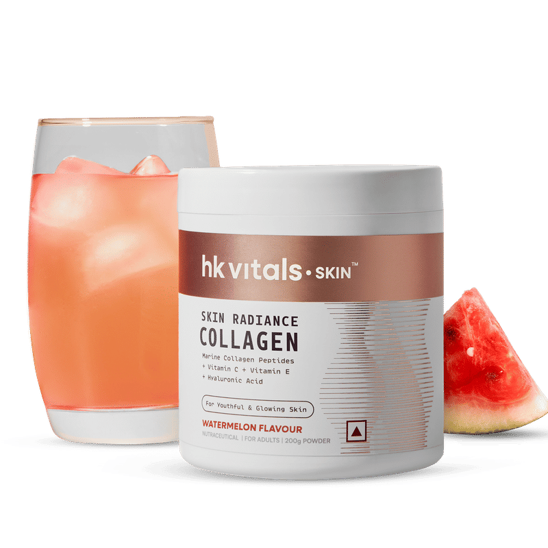 HealthKart HK Vitals Skin Radiance Collagen Supplement Vitamin C, Sodium Hyaluronate - Watermelon