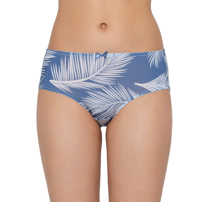 Triumph Tropical Print Palm Series Everyday Seamless Hipster - Blue (S)