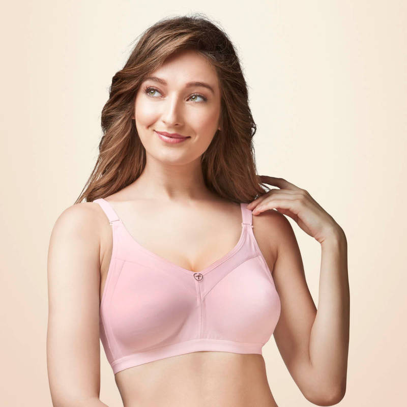 Trylo Rozi Stp Women Detachable Strap Non Wired Padded Bra - Pink (36D)