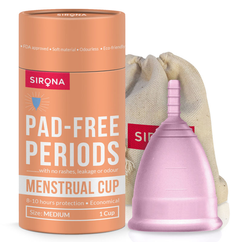 Sirona Reusable Menstrual Cup with FDA Compliant Medical Grade Silicone