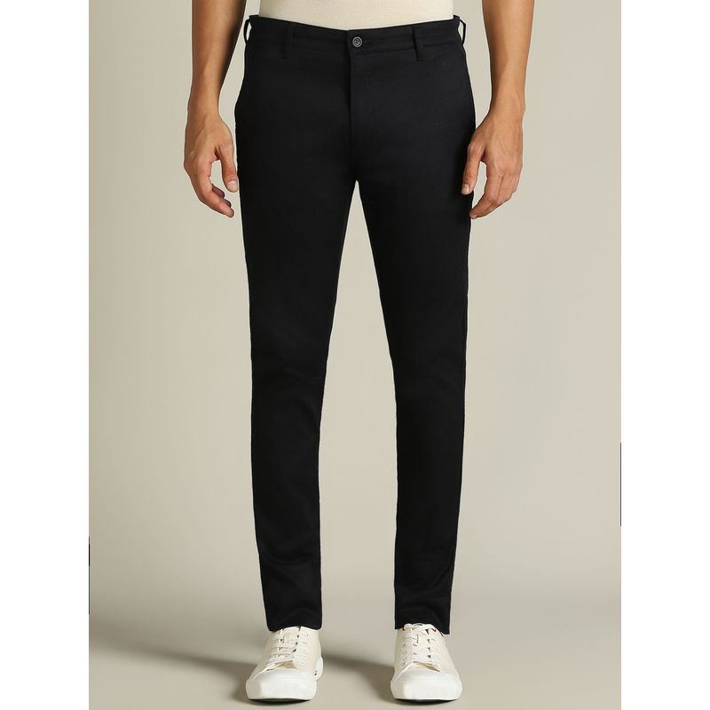 Dockers Men Black Mid Rise Skinny Fit Trousers (36)