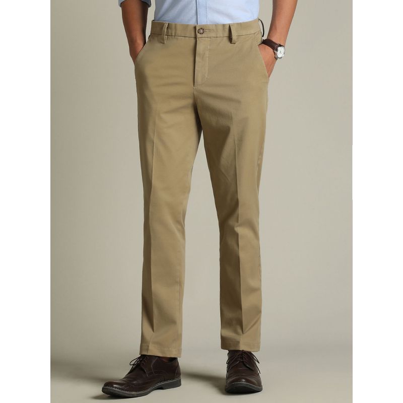 Dockers Men Beige Mid Rise Slim Fit Trousers (38)