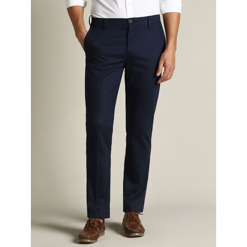 Dockers Men Blue Mid Rise Slim Fit Trousers (36)