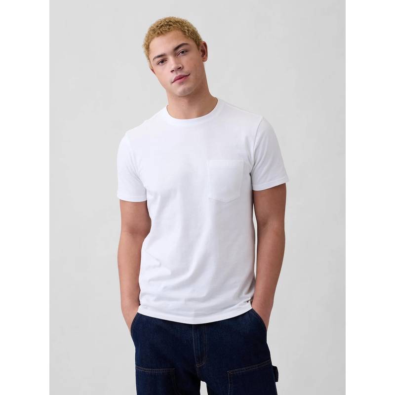 GAP Mens Crew Neck T-shirt - White (L)