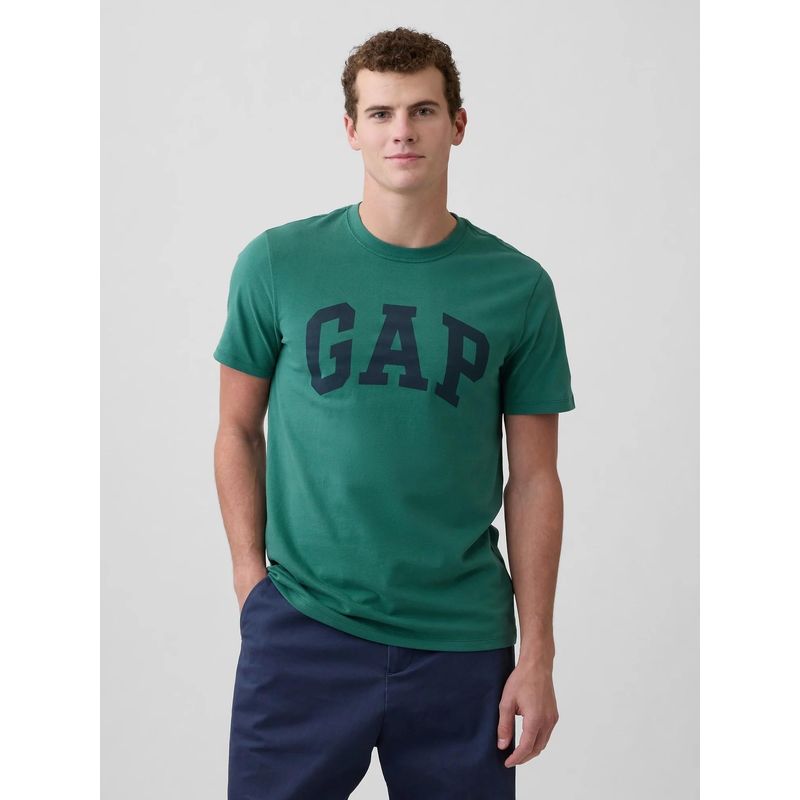 GAP Mens Logo Printed Crew Neck T-shirt - Green (XL)