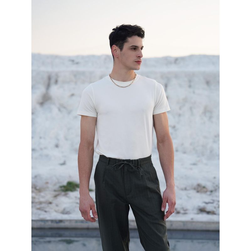 Cove and Lane Bamboo Soft Drape Cotton T-shirt - White (M)