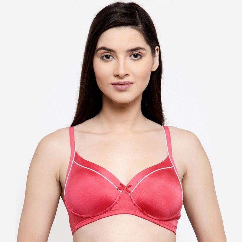 Groversons paris beauty Non Wired Soft Padded Bra - Coral (30B)