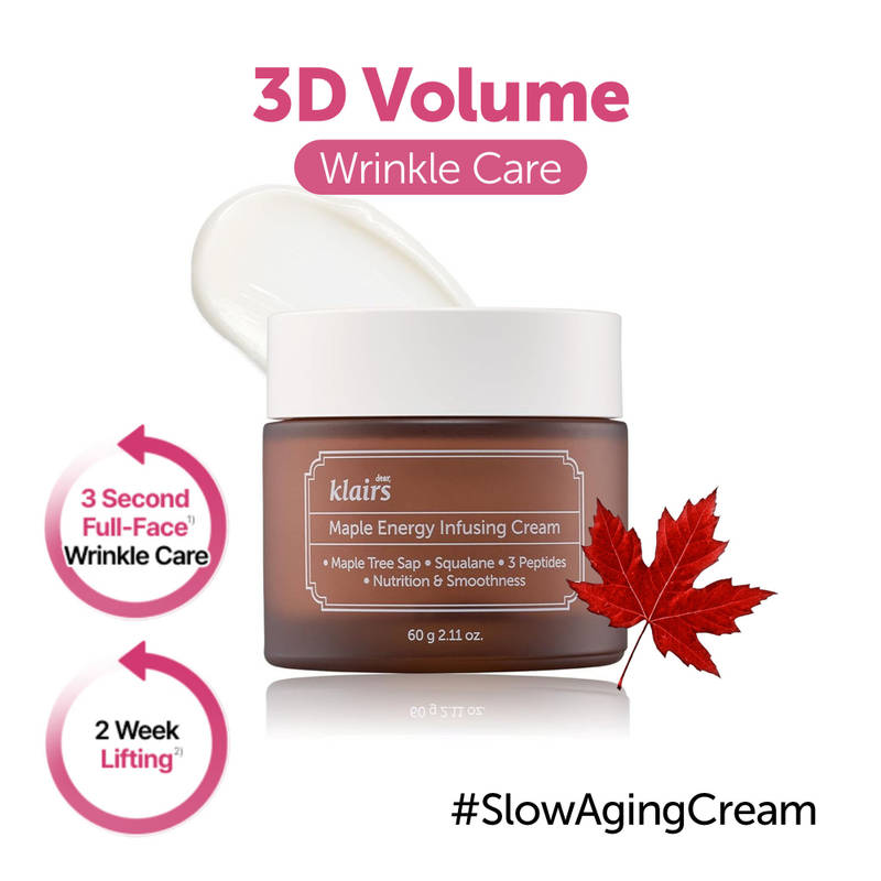 klairs Maple Energy Infusing Cream 3個 Klairs Maple Energy Infusing Cream, Wrinkle Care Korean Cream with