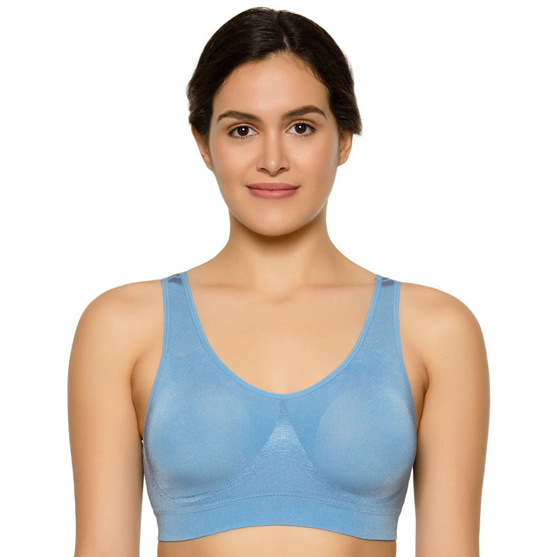 Wacoal B-Smooth Padded Non-Wired Full Coverage Seamless T-Shirt Bra - Blue (32)